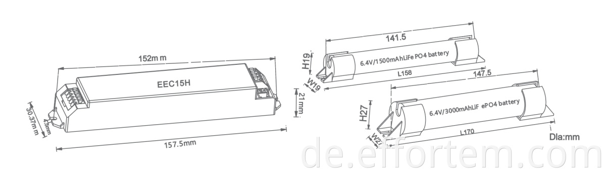 Tri-proof light LED emergency modules